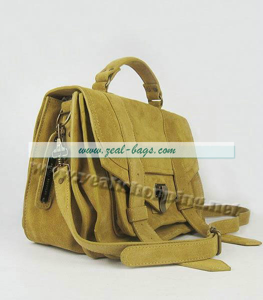 Knockoff Proenza Schouler Suede PS1 Satchel Bag in Yellow Cow Suede Leather - Click Image to Close